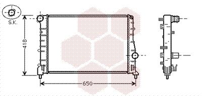 VAN WEZEL Radiaator,mootorijahutus 01002084